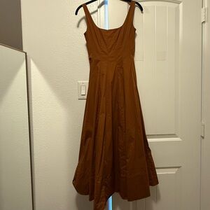 Staud wells dress tan